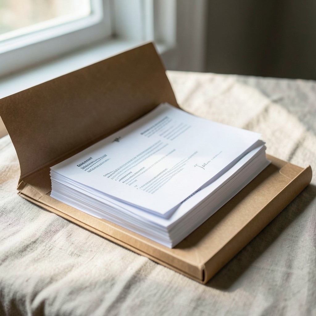 Carpeta con certificados de empresa y vida laboral