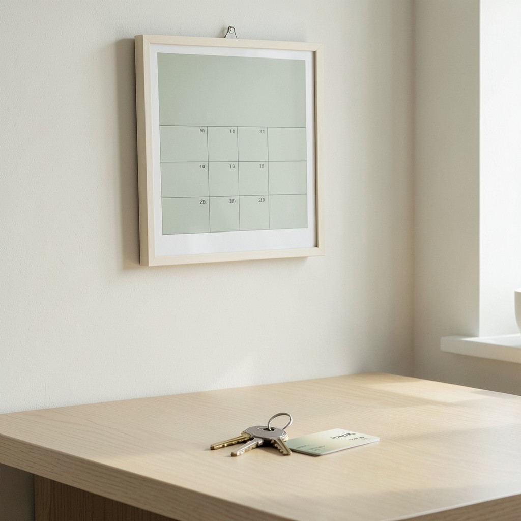 Calendario marcado con citas de seguimiento laboral